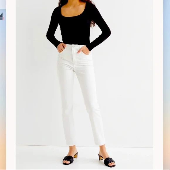 H&M High Waist White Denim - Picture 1 of 4